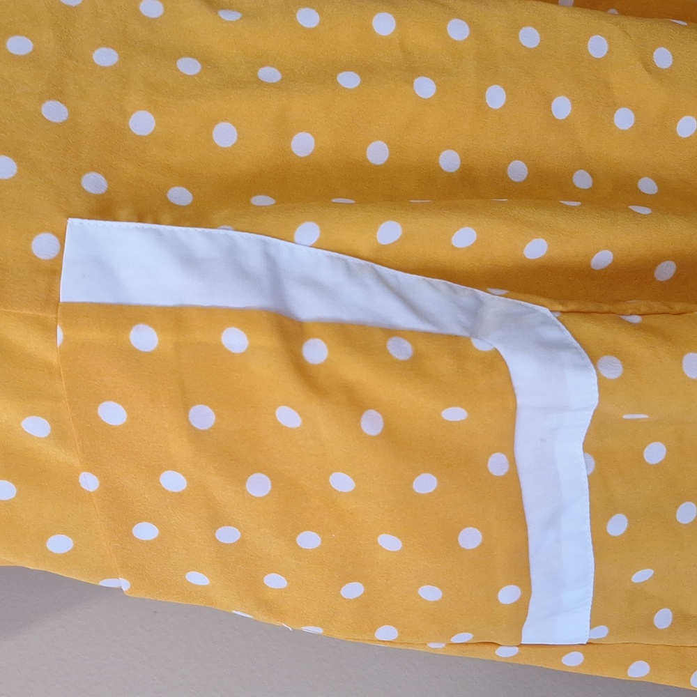 Unique Vintage Style Yellow Polka Dot Dress Smak Parlour Sized Medium - Picture 3 of 6
